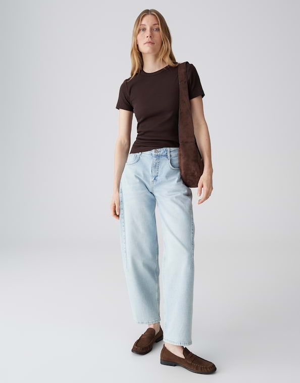 Opus Samuna scallop Shirt Bruin