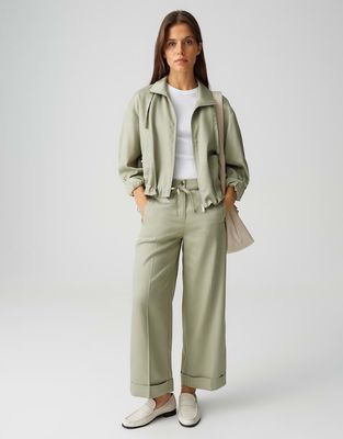 Opus Meeri bloom broek pale olive