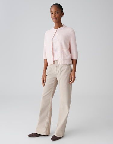 Opus Miva soft wide leg jeans Beige