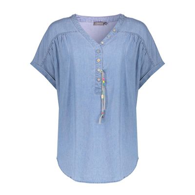Geisha Top lyocell ropes Blauw Suze