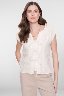 Geisha Blouse Bow Beige