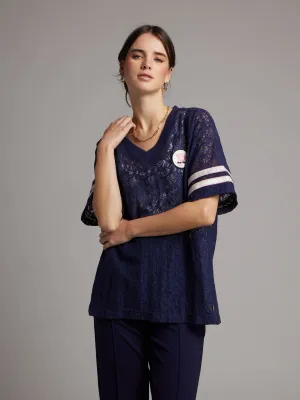 Pink Noir Yoni T-shirt Blauw