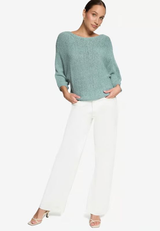 Zero Gebreide trui met vleermuismouwen Groen