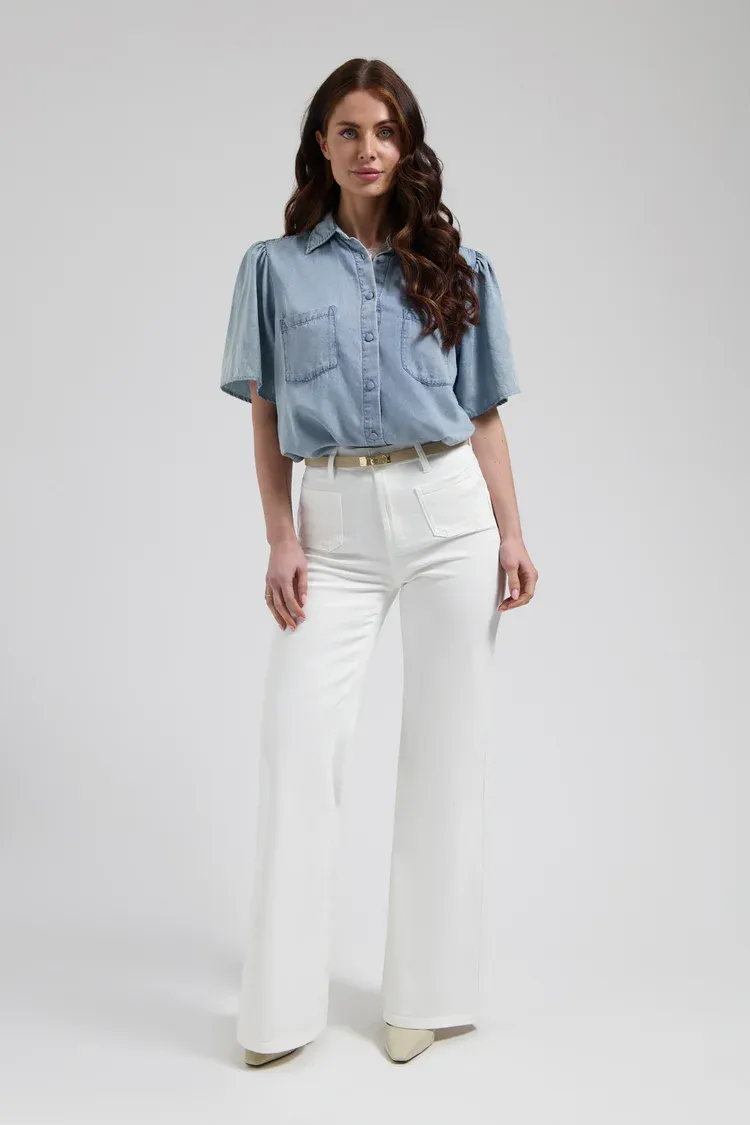 Florez Ana Flared Pocket Off White