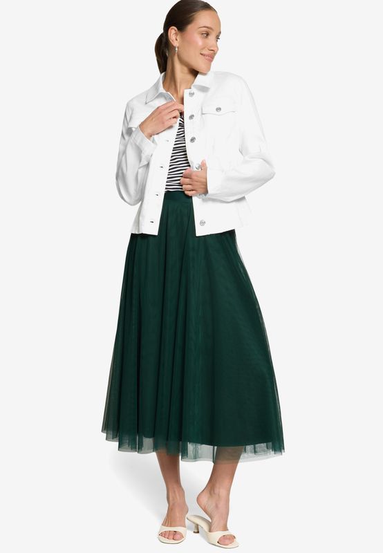 Zero Getailleerd spijkerjack met knoopsluiting Wit