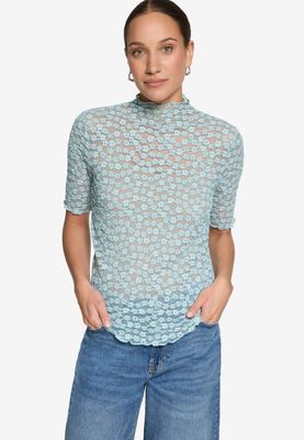 Zero Kanten shirt silver blue