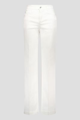 Gardeur Broek Wide leg Feminine Wit