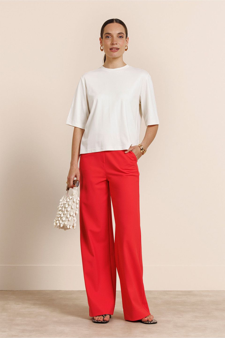 Studio Anneloes Fiore t-shirt Ecru