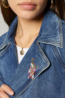 My Jewellery Broche pin met multikleur kralen