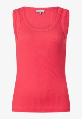More &amp; More Top geribbelde bovenkant roze