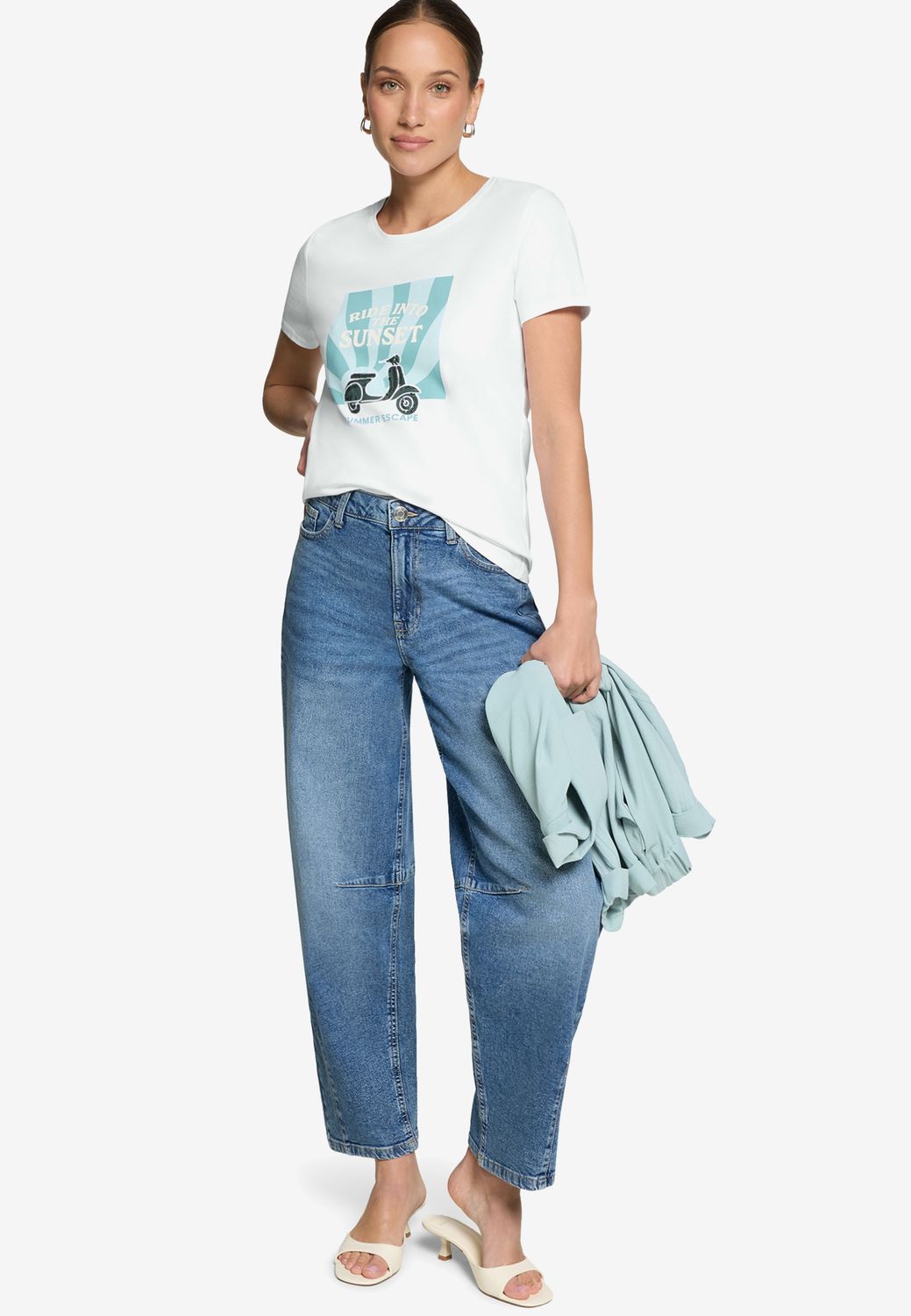 Zero T-Shirt met print wit