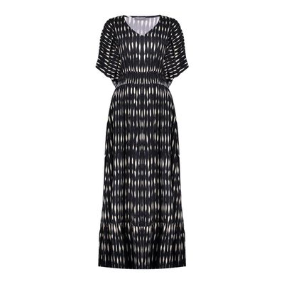 Geisha maxi jurk met print Zwart