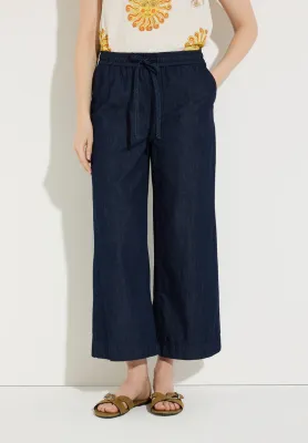 More &amp; More Fluent Denim Culotte dark blue denim