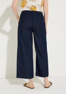 More &amp; More Fluent Denim Culotte dark blue denim