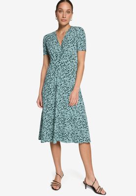 Zero Jerseyjurk met bloemenprint groen/blauw