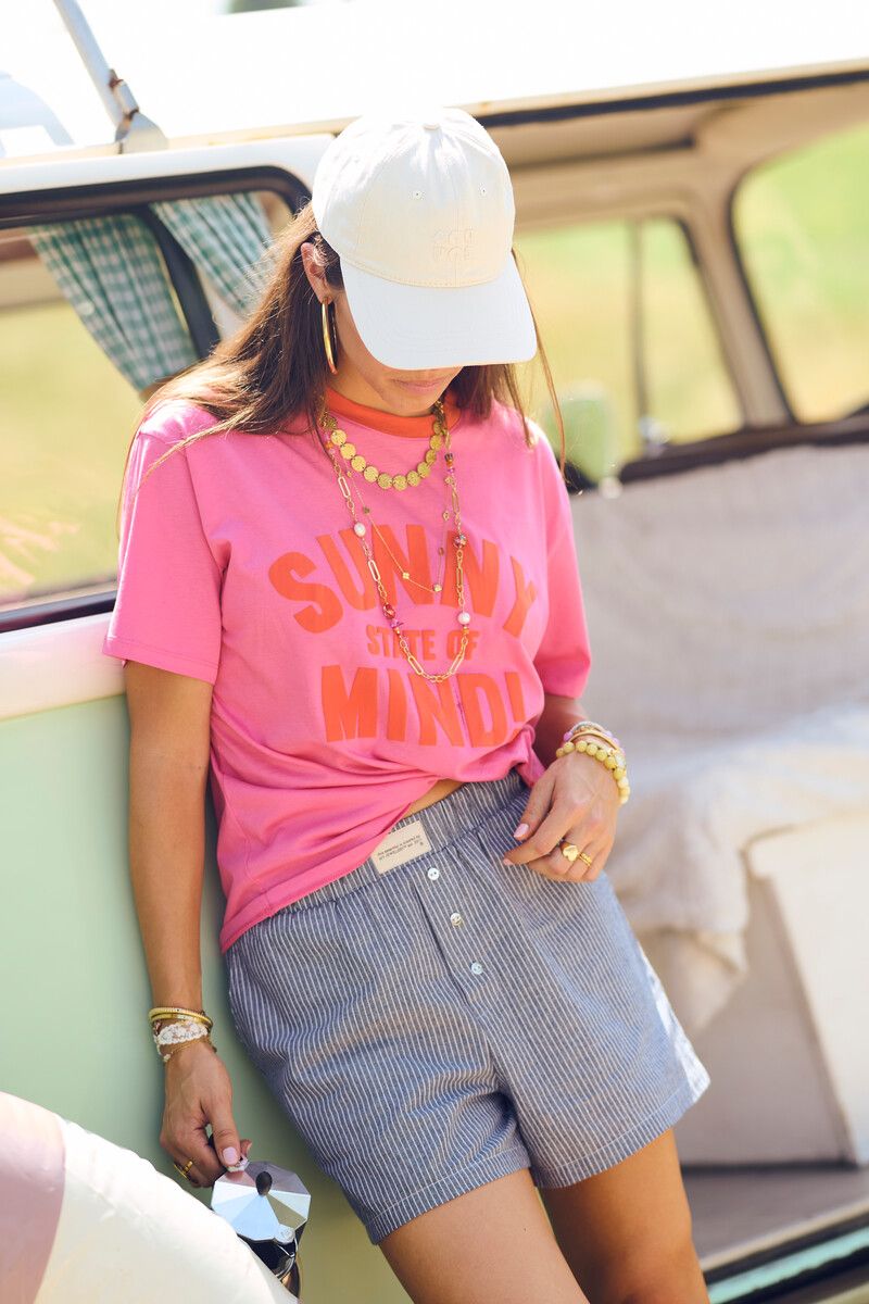 My Jewellery roze T-shirt "Sunny state of mind"