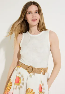 More &amp; More Top met glanzende coating