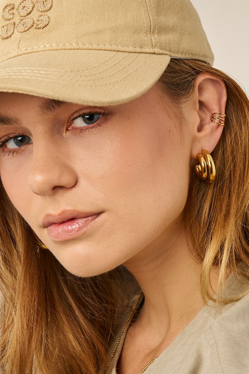 My Jewellery Ear cuff met gekruiste ringen Goud