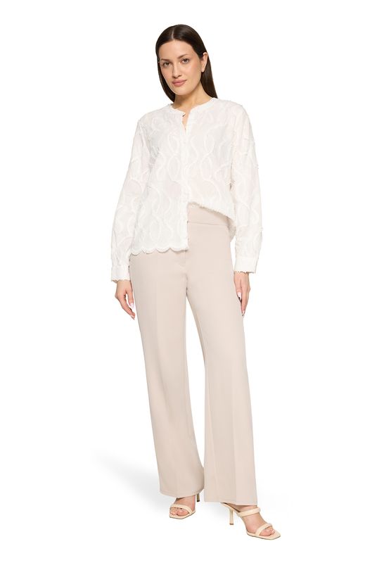 Betty Barclay Kanten blouse met decoratieve randen Beige