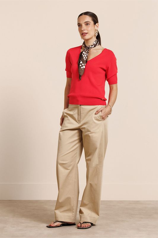 Studio Anneloes Sandy vneck pullover Rood