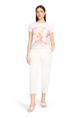 Betty Barclay Shirt met korte mouwen en elastische tailleband Ecru