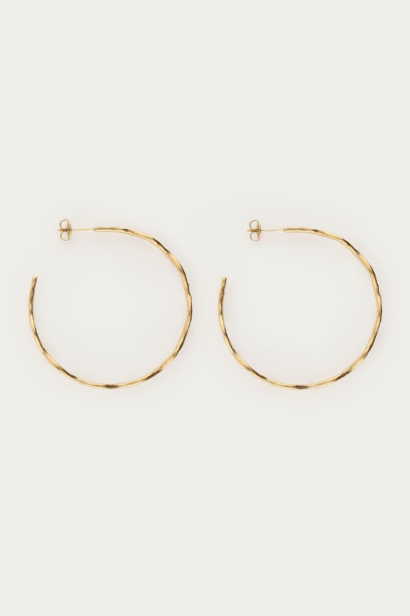 My JewelleryBold oorringen met swirl Goud