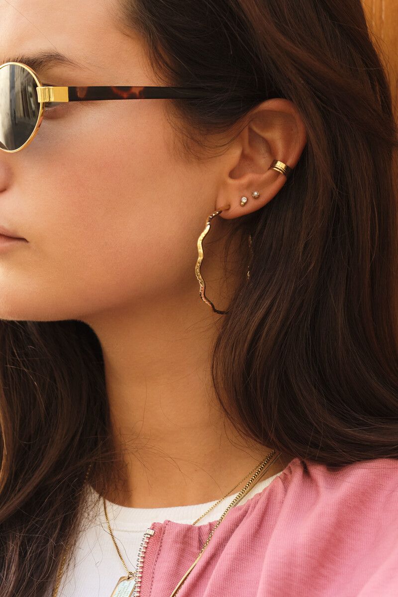 My Jewellery bold oorringen met swirl Goud