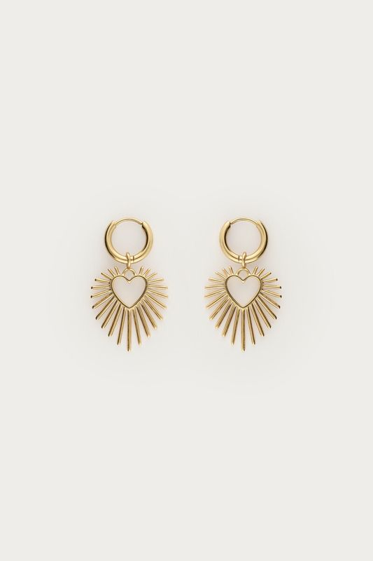 My Jewellery Oorringen met hart zonnestraal  Goud