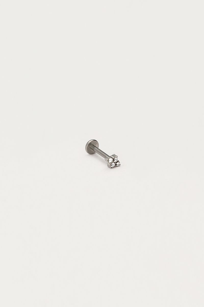 My Jewellery oor piercing met strass steentjes Zilver