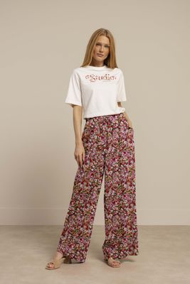Studio Anneloes Flower studio floor t-shirt Ecru