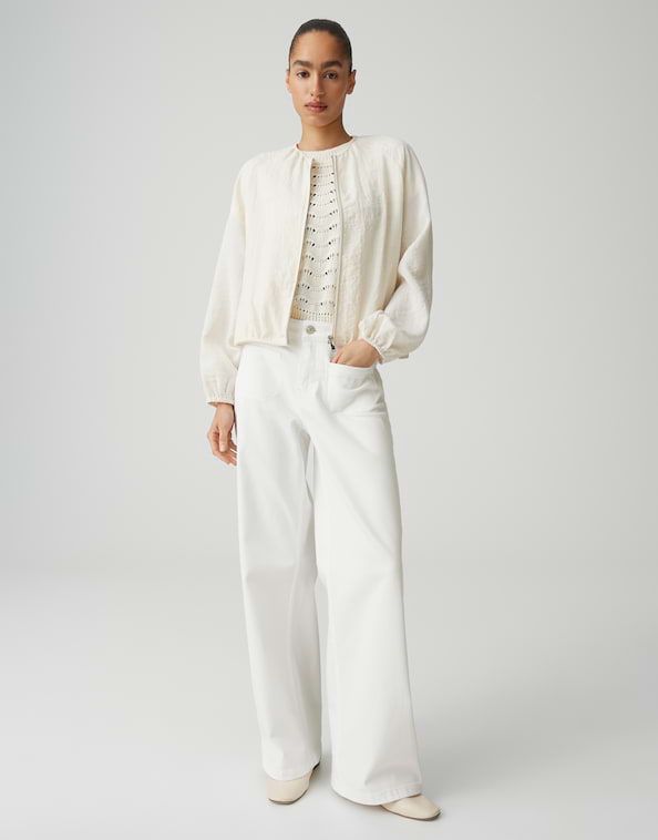 Opus Miva urban wijde jeans Beige