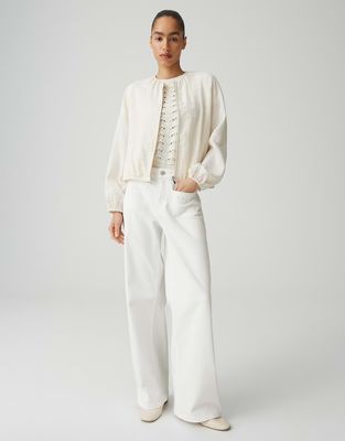 Opus Miva urban wijde jeans Beige
