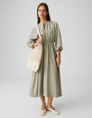 Opus Worty tuniekjurk pale olive