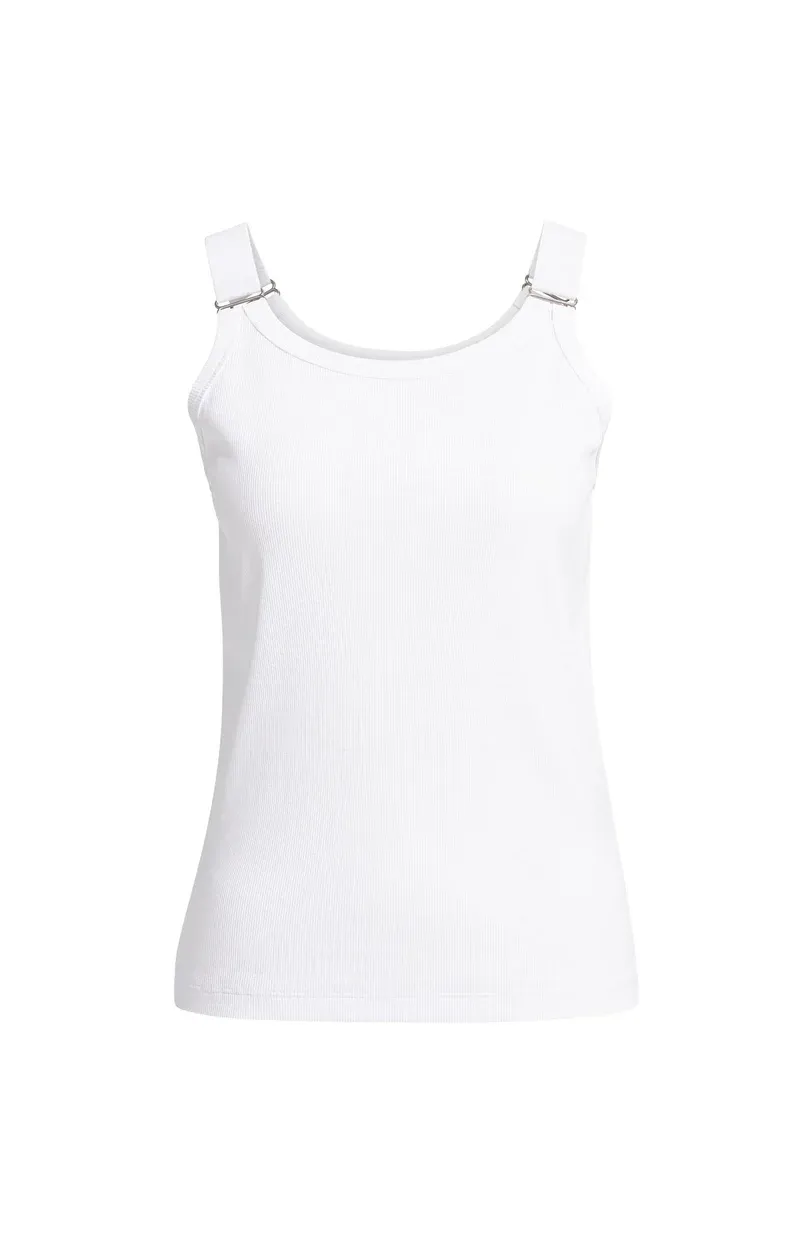 YAYA Singlet met ringdetails Wit