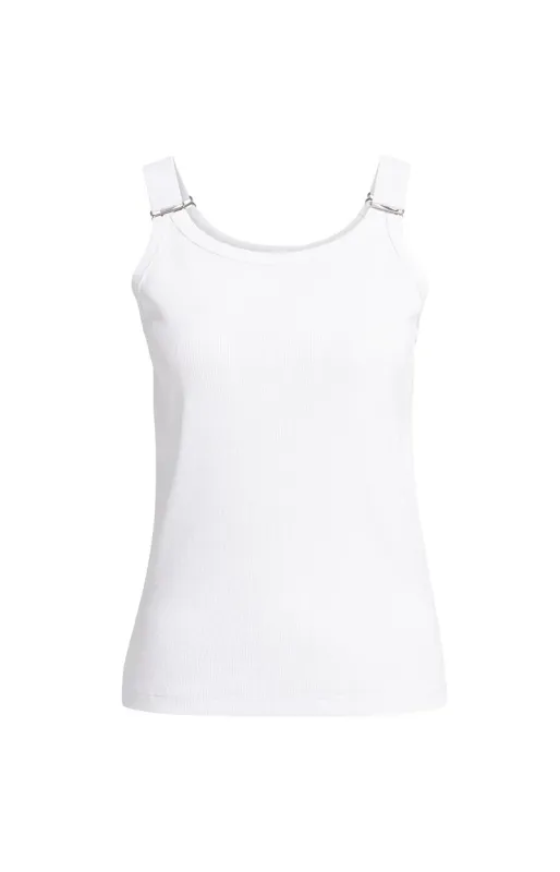 YAYA Singlet met ringdetails Wit