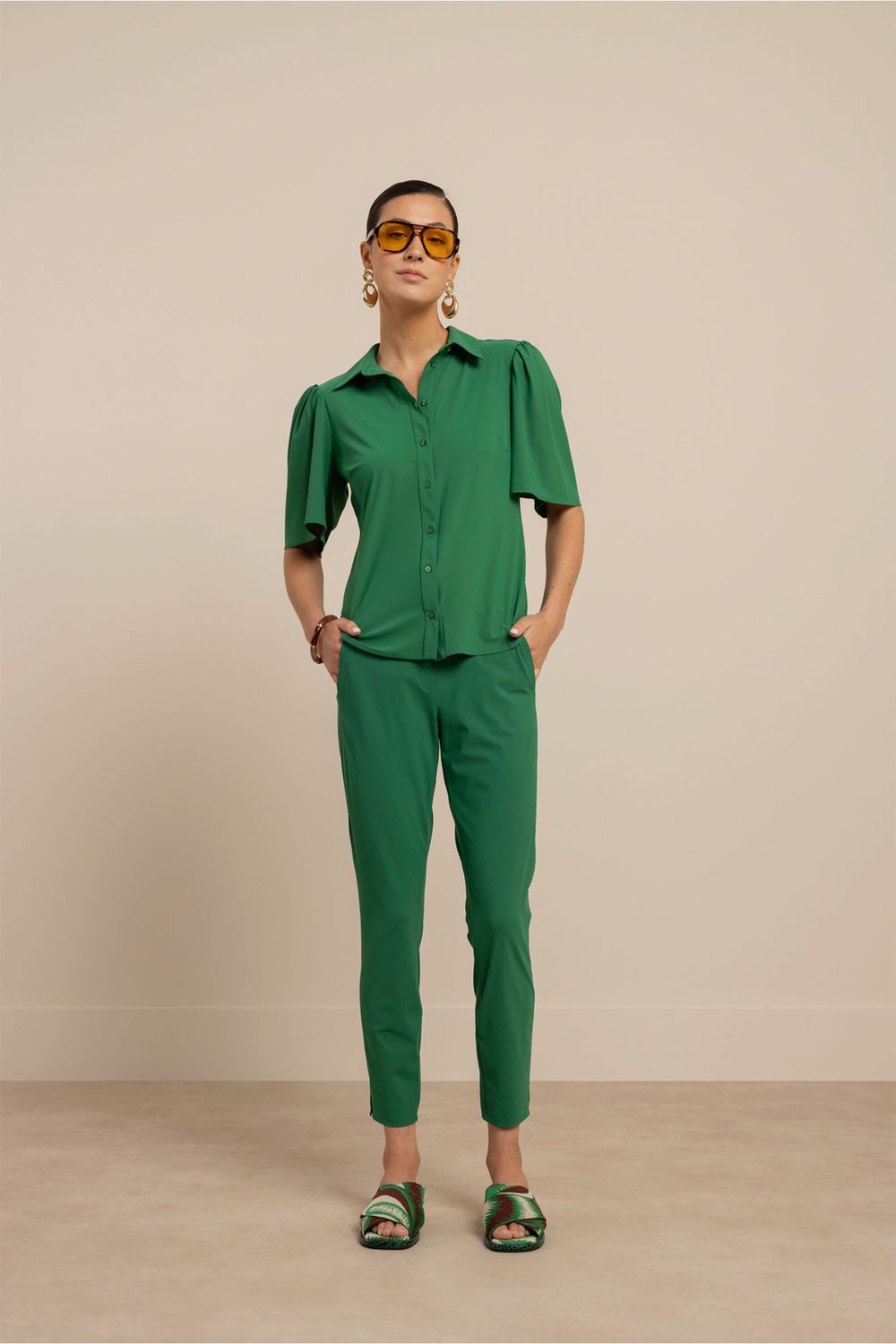 Studio Anneloes Poppy butterfly blouse Groen