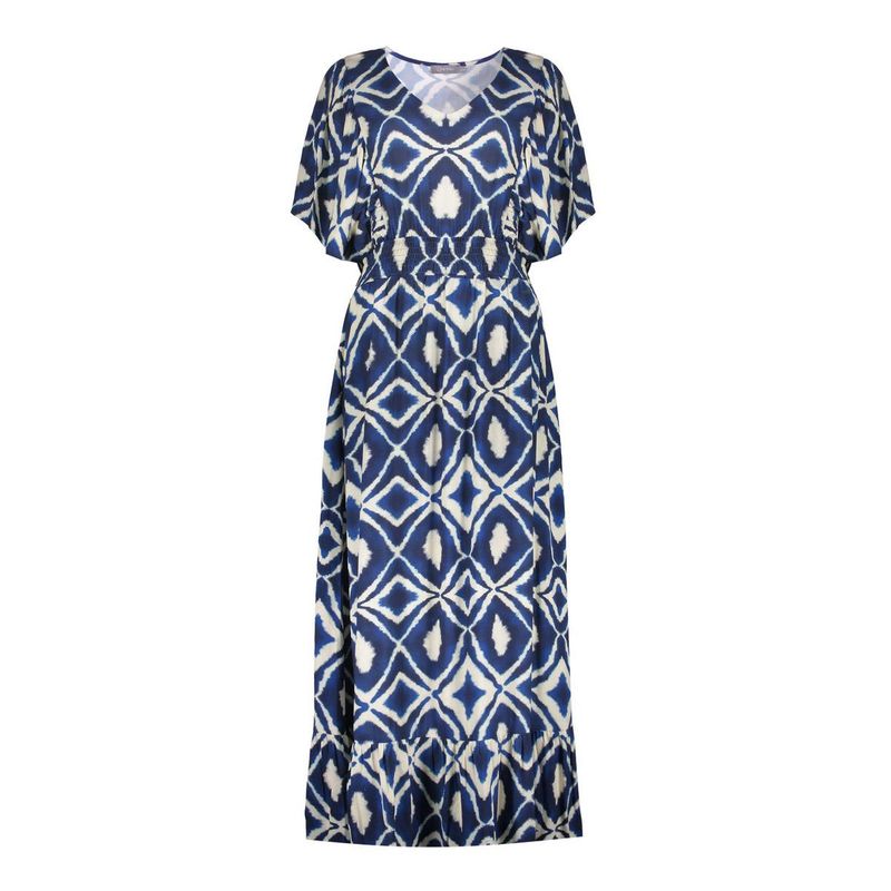 Geisha jurk met print ecru