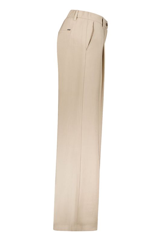 Gardeur broek wide leg Beige