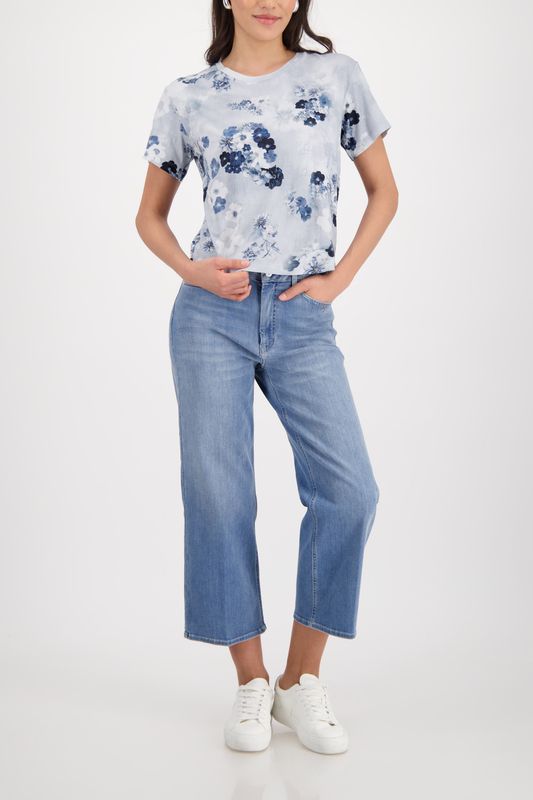 Monari T-Shirt  blauw print