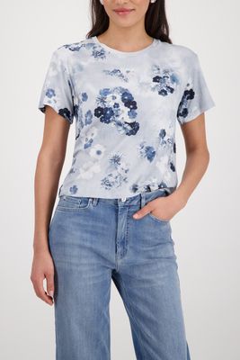 Monari T-Shirt blauw print