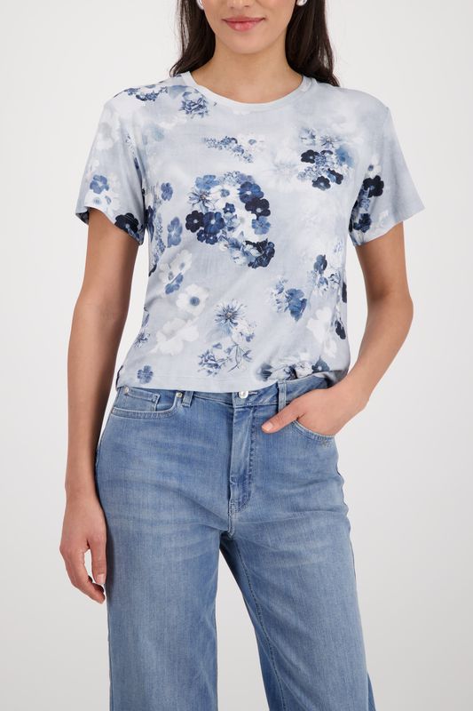 Monari T-Shirt  blauw print