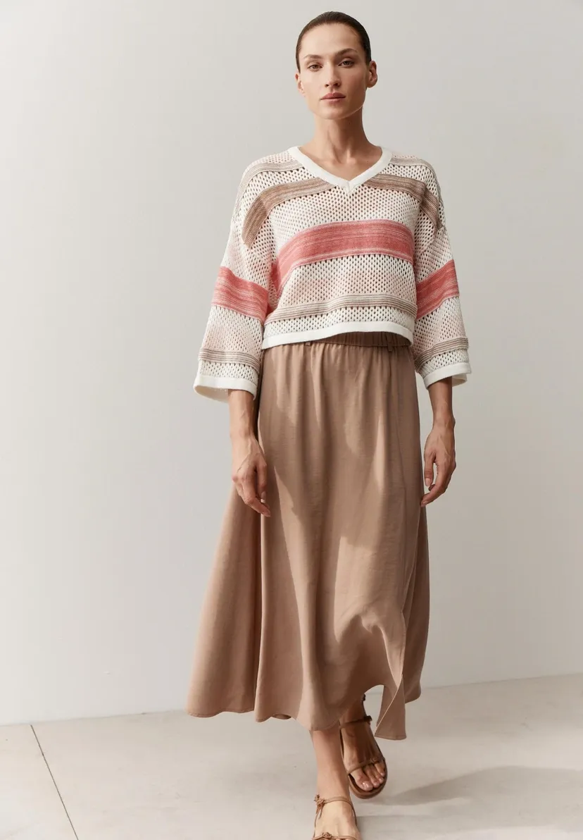 More &amp; More trui met strepen Blauw