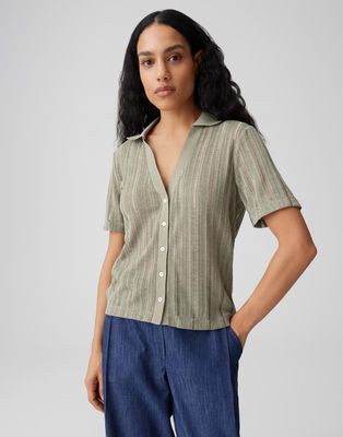 Opus poloshirt Sugaha olive