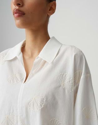 Opus blouse Famoni met borduursel