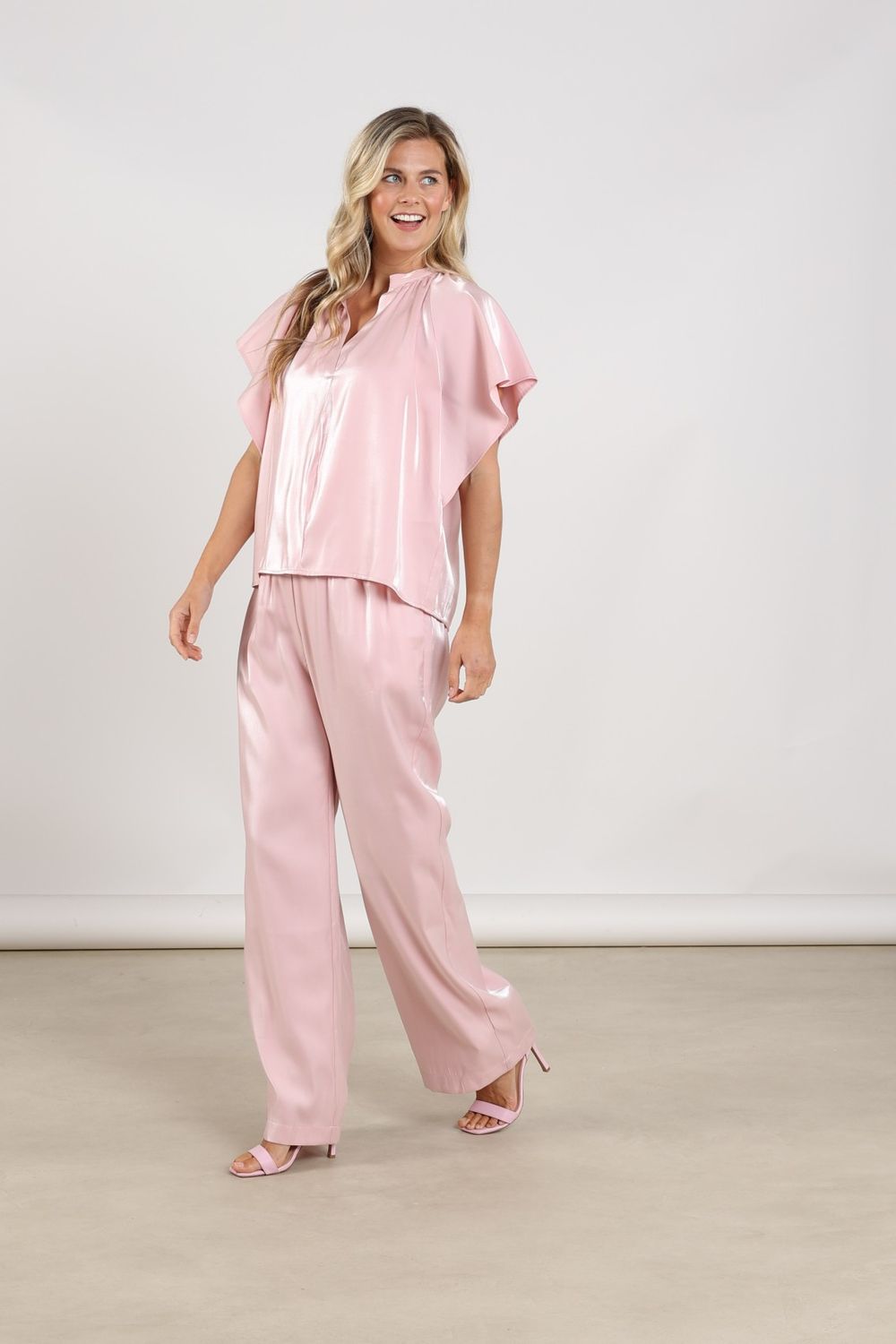 Nukus Taylor Top Shiny Roze