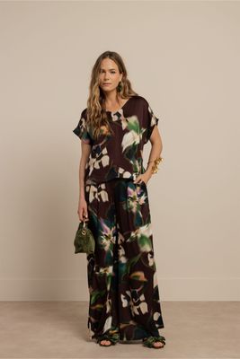 Studio Anneloes Jutta satin flower top Multi