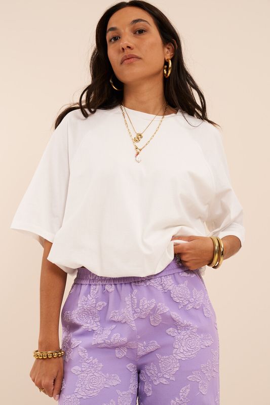 My Jewellery Wit T-shirt in ballon look