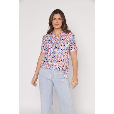 Roberto Sarto T-shirt v-hals Blauw