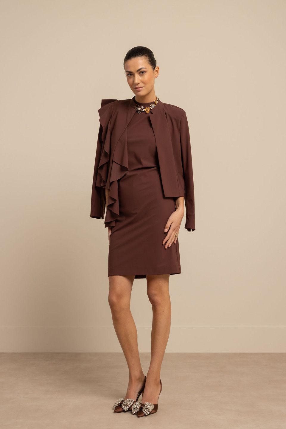 Studio Anneloes Jolijn bonded jacket Bruin