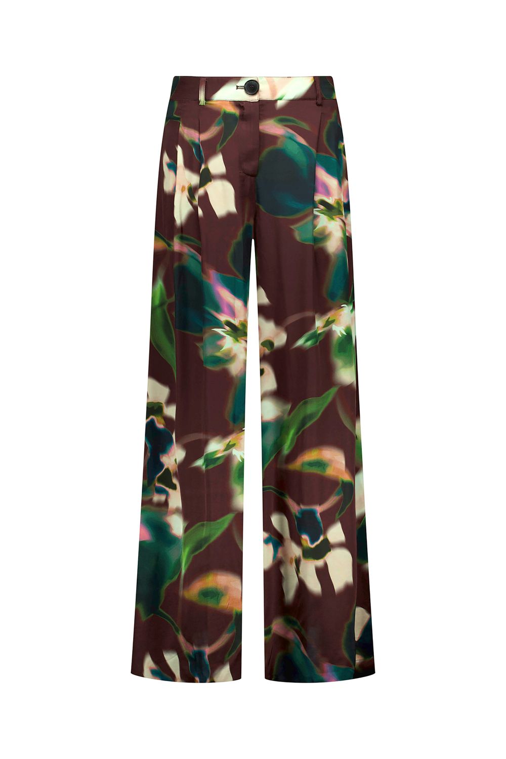 Studio Anneloes Sien satin flower trousers Multi